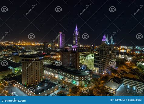 Downtown Mobile Alabama City Lights At Night Stock Photo Image Of Downtown Mobile Alabama City Lights At Night Stock Photo Image Of