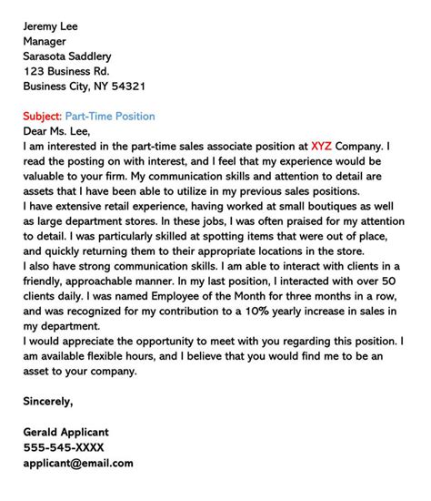 How To Write A Part Time Job Application How To Write A Part Time Job Application