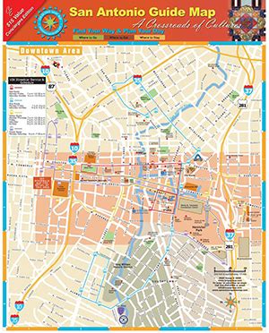 Map Of San Antonio Attractions Detailed Real To Scale Street Map Of San Antonio Attractions Detailed Real To Scale Street