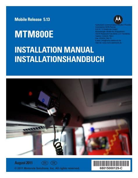 Mtm800 Enhanced Tetra Mobile Terminal Installation Manual Mtm800 Enhanced Tetra Mobile Terminal Installation Manual