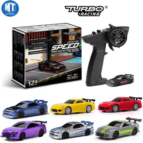 New 1 76 Turbo Racing Rc Mini Car Full Proportional Electric Race Car