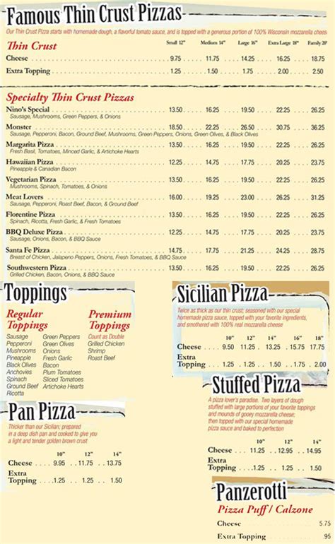 Nino S Pizza Buffalo Grove Coupons Delivery Catering Menu Nino S Pizza Buffalo Grove Coupons Delivery Catering Menu
