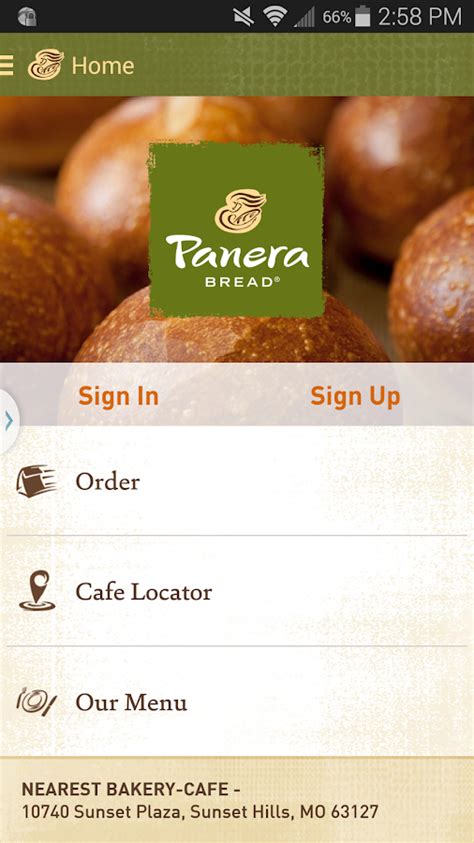 Panera Bread Mobile App