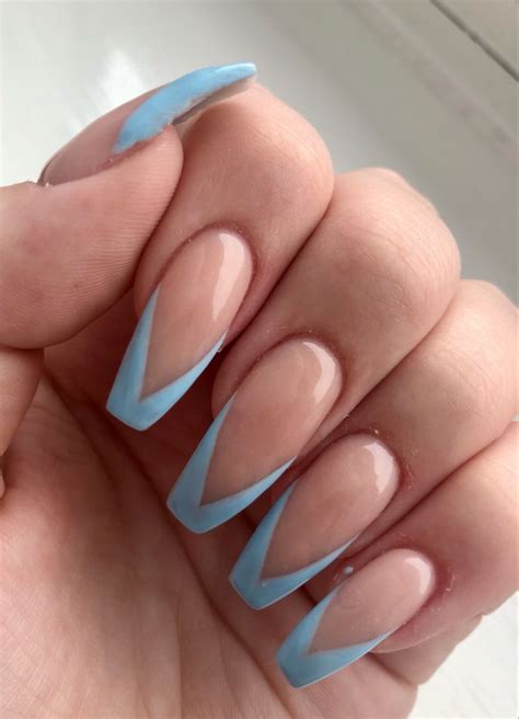 Sky Blue French Nails Design Talk Sky Blue French Nails Design Talk
