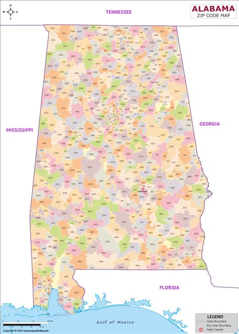 Zip Code Map Of Alabama